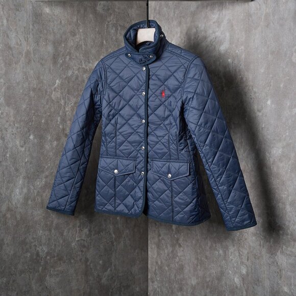 Ralph Lauren Navy Blue Quilted Cotton Jacket - Picture 3 of 9